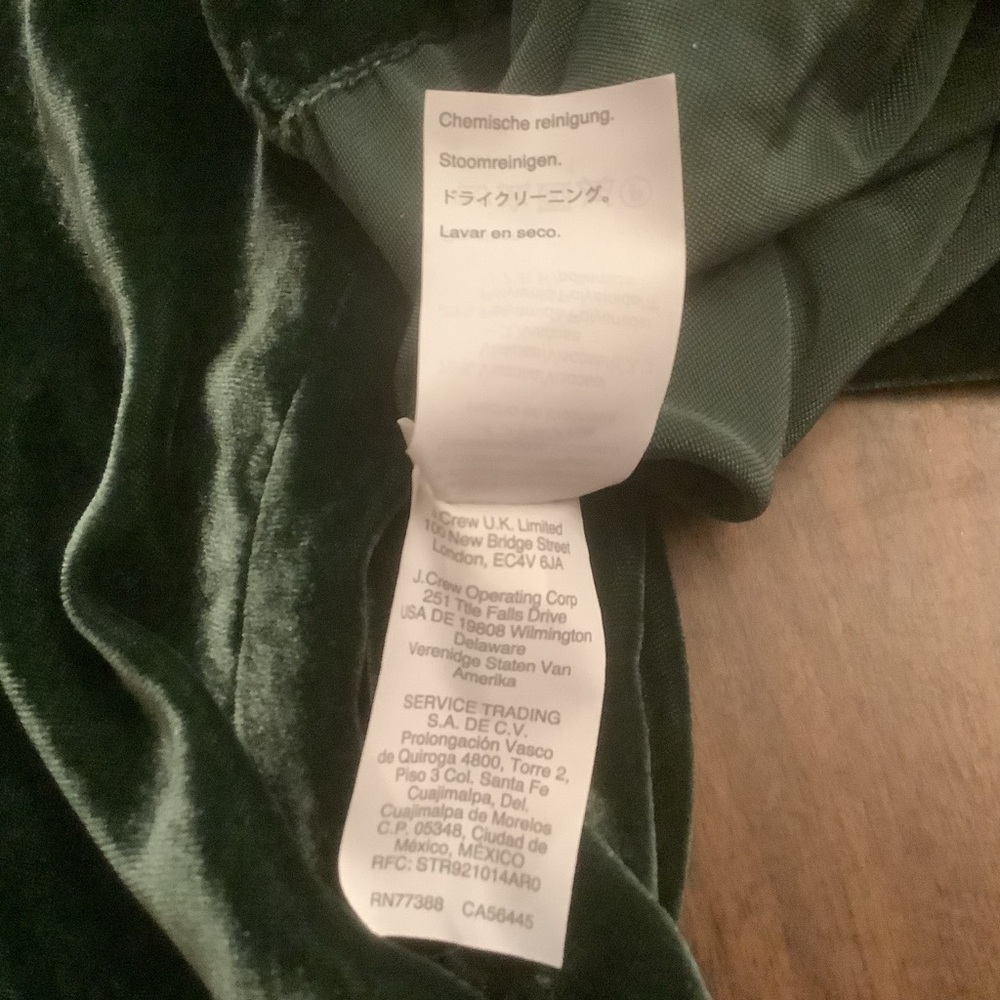 Madewell Velvet Wrap Blouse in Rich Green Size Medium - Picture 7 of 13